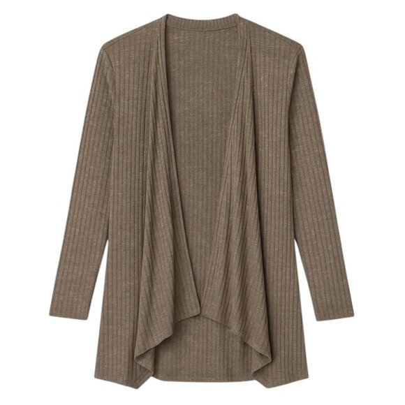 American Eagle Outfitters Sweaters - AMERICAN EAGLE Brown Ribbed Open-Front Cardigan Sweater - Size XXS